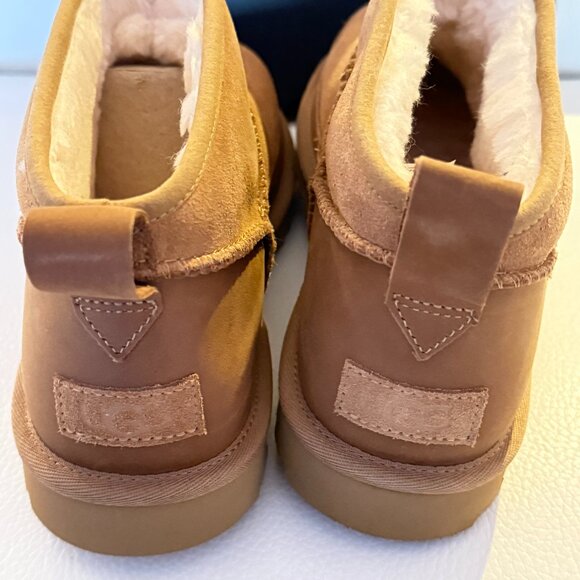 NIB UGGS AUSTRALIA UGG CLASSIC ULTRA MINI LENNOX BOOTS CHESTNUT 9 MENS - Picture 2 of 6